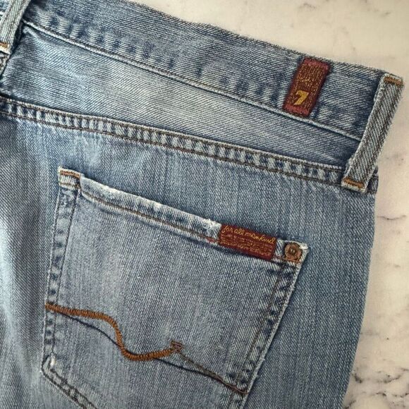 7 For All Mankind Relaxed Light Wash Jeans 36x34 - Picture 5 of 8